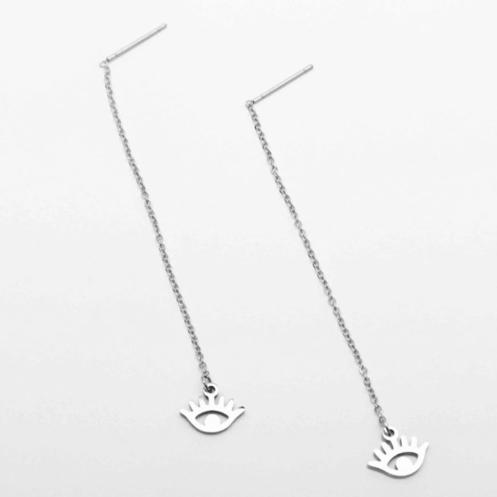 💖 Hypoallergenic Stainless Steel Threader Eye Earrings NEW